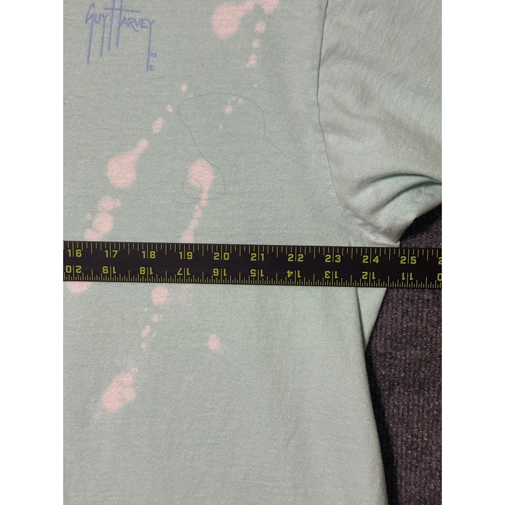 Guy Harvey Mens 2XL T Shirt Aqua Bleach Wash Graphic Marlin - Picture 7 of 7